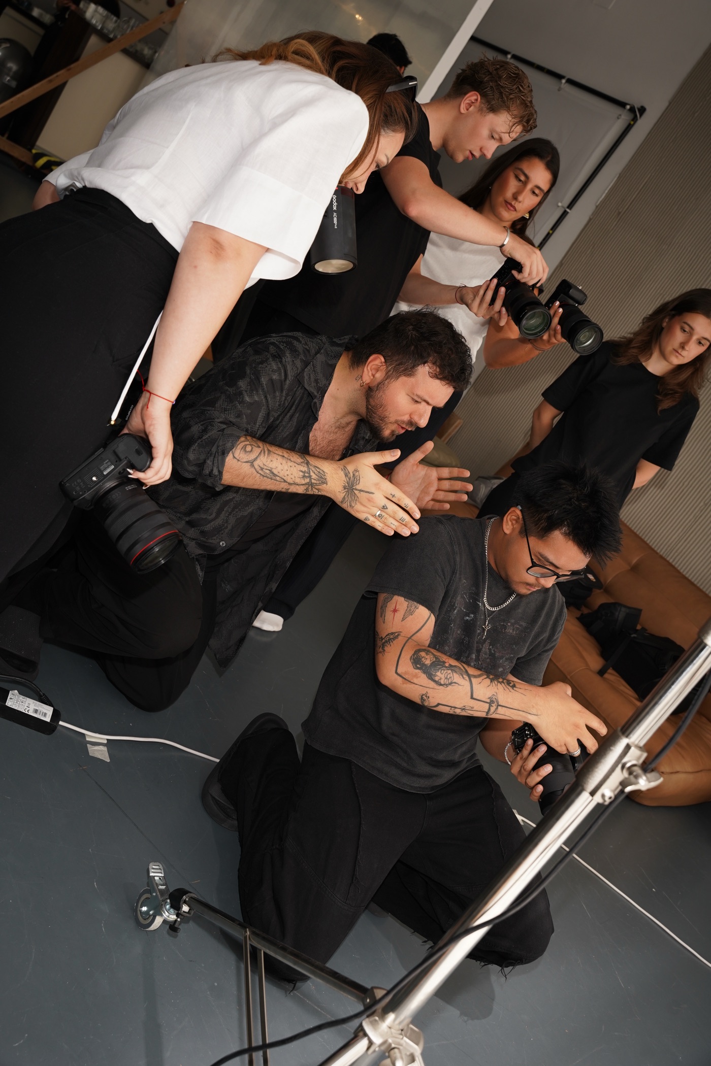 Team shooting a campaign at IMAGINE Studio